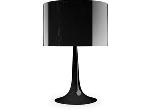 5056665756184 - Privatefloor - Tischlampe - Wohnzimmerlampe - Spone Schwarz - Aluminium Metall - Schwarz