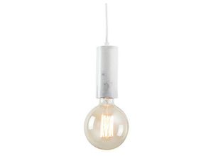 5213006847141 - Larissa Lighting - Morphou Deckenpendel 1 Licht Marmor Weiß