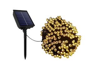 0762418239716 - Hengmei - Solar-Lichterketten Außen Lichterwand Warmweiß 100m Lichtervorhang Solarlichterkette 8 Modi Wetterfest Led Weihnachtsbeleuchtun