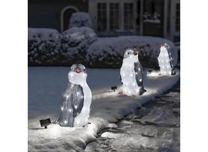 9396839105131 - Toolive - 3-teilige beleuchtete Pinguin-Weihnachtsdekoration für den Außenbereich mit LED-Gartenlichtern – klein –