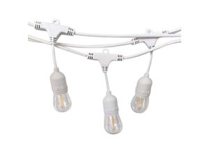 3800157691239 - 15m led E27 White Catenary mit EU-Stecker und Fassung IP44 Glühbirnen nicht enthalten - V-tac