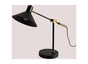 8435507985543 - Tischlampe Clayt Eisen - Baumwolle Schwarz - Schwarz - Sklum