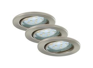 4002707260578 - - led Einbauleuchte leuchten fit move 29 w 260 lm IP23 matt-nickel Metall inkl 3x GU10 3er Set ø 86 cm