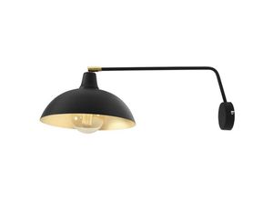 4255596685193 - Licht-erlebnisse - Wandleuchte Metall 27 cm breit Schwarz E27