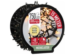 4260700654125 - Cluster Lichterkette auf Trommel extra warmweiß - 750 led   15m - Weihnachten Advent Christbaum Deko