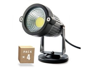 8435402562474 - Greenice - Paket 4 Scheinwerfers led Garten 5W 450Lm 6000ºK 40000H [SL-SL-C12-5W-CW-PK4-AP]