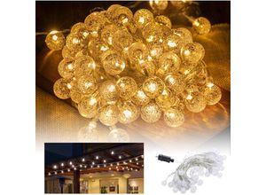 0768998408566 - Led Lichterkette Außen 10M Garten Lichterkette Aussen mit 80 led Birnen Warmweiß 2200K Wasserdichte Lichterketten für Party Hochzeit Weihnachten