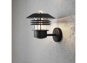 7318307302752 - Konstsmide Lighting - Konstsmide Modena Outdoor Modern Lantern Up Wandleuchte Schwarz IP44