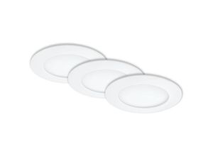 4002707319771 - - led Einbauleuchte leuchten flat in 64 w 800 lm IP44 weiß Kunststoff 3er Set ø 12 cm