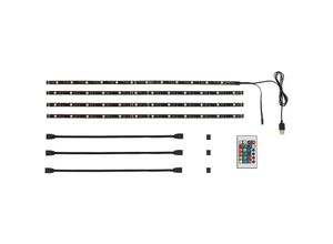 4002707311799 - Brilo Dimmbar rgb led tv Hintergrundbeleuchtung led for tv für Monitore und Fernseher usb Anschluss Fernbedienung Farbwechsel 4 x Streifen