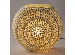 8433933323762 - Signes Grimalt - Ovale mehrfarbige Tisch-Mosaiklampe – 13 x 25 x 25 cm - Multicolor