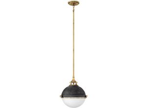 5024005667711 - Elstead - Lighting qn-fletcher-p-m-az quintiesse Hängeleuchte Fletcher E27 2x40W Altzink & Messing Opalglas satiniert weiß H652cm-1262cm Ø339cm