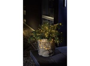 7318303741104 - LED-Lichterkette KONSTSMIDE Weihnachtsdeko aussen Lichterketten Gr Dioden 80 St Flammen 80 St Kabellänge 05 m x Gesamtlänge 682 m schwarz Lichterketten Lichternetze LED Globelichterkette 80 warm weiße Dioden