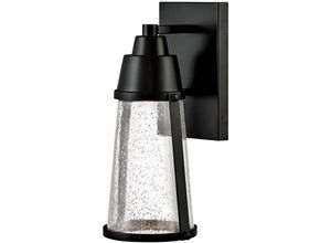 4255596730275 - Licht-erlebnisse - Außenwandlampe Glas GU10 IP44 h 307 cm Schwarz warmweiß 3000 k 560 lm Maritim