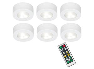 4002707356011 - LED Schrankleuchte BRILONER LEUCHTEN CABINET 60 lm IP20 weiß Kunststoff Dimmbar mit Fernbedienung Ø 58 cm