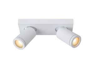 5411212092649 - Taylor - Deckenstrahler Badezimmer - led Dim to warm - GU10 - 2x5W 2200K 3000K - IP44 - Weiß - Lucide 5411212092649 - Taylor - Deckenstrahler Badezimmer - led Dim to warm - GU10 - 2x5W 2200K 3000K - IP44 - Weiß - Lucide