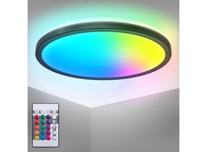 4057722010110 - Bklicht - led Deckenleuchte Panel Dimmbar rgb Farbwechsel Deckenlampe indirektes Licht 15W