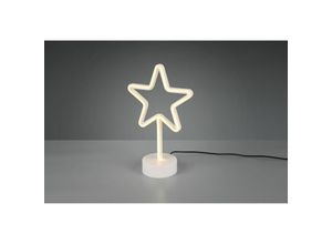 8055303618058 - Iperbriko - Tischlampe Stella Tischlampe Star Led Gelb H30 cm Weiß Trio Beleuchtung