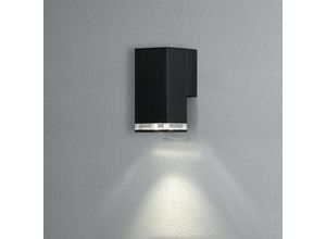 7318304107503 - Konstsmide Lighting - Konstsmide Pollux Moderne Down-Wandleuchte für den Außenbereich schwarz GU10 IP44