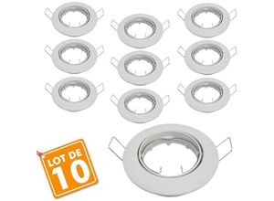 3700710814207 - Eclairage Design - Set von 10 unterstützt verstellbare weiße D82