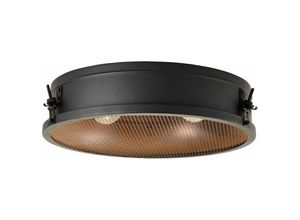 4004353382680 - BRILLIANT Lampe Zois Deckenleuchte 42cm schwarz korund Metall 2x A60 E27 28WNormallampen (nicht enthalten) - schwarz