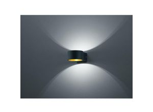 8055303603313 - Iperbriko - Wandleuchte Lacapo Schwarz und Gold Led Double Light Trio Lighting