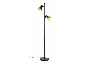 8055303621683 - Iperbriko - Moderne minimalistische Stehlampe 2 Strahler E14 Strahler Nina Black and Gold Trio Lighting