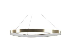 4251682281201 - Beliani - led Hängelampe Gold Metall ø 61 cm Rund Saturn-Optik Ringform Kreisform Modern Glamour für Küche Esstisch Wohnküche Hohe Decken Innenräume