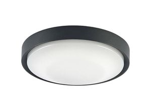 4251096582253 - Lucande Lare LED-Außendeckenleuchte Ø 25cm - anthrazit weiß satiniert