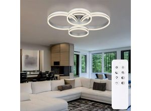 9007371505357 - Led Deckenlampe Deckenleuchte Wohnzimmerleuchte Esszimmerlampe Designleuchte Metall Acryl grau Fernbedienung dimmbar cct 90W 4200Lm 2700-6000K l