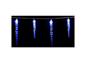 4250525329438 - Led Lichterkette Eiszapfen Eisregen Innen Außen Weihnachtsbeleuchtung 40 Eiszapfen x 4 LEDs Blau - Deuba