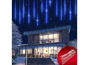 4250525370768 - Monzana - Lichterkette Meteorschauer 480 led Außen Wasserdicht 10 Röhre je 50 cm Innen Weihnachten Eisregen Regenlichterkette Weihnachtsbeleuchtung