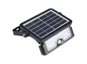 3800157639194 - VT-777-5 5W LED flutlicht mit sonnenkollektor und PIR sensor slim schwarzer Körper neutralweiß 4000K - sku 8547 - Schwarz