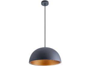 4066153007033 - Pacohome - Paco Home Pendelleuchte Hängelampe Esszimmer Küchenlampe Hängend 15m Textilkabel Ø405cm ohne Leuchtmittel Anthrazit-Gold