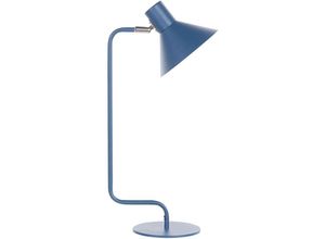 4251682282376 - Tischlampe Blau Eisen 51 cm Rund Matt mit Kabel Schalter Modern Nachttischlampe für Schlafzimmer Schreibtischlampe für Büro - Blau