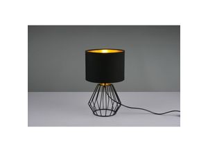 4017807506822 - Iperbriko - Chuck Tischlampe Geometric Metal Base Black And Gold Shade Trio Lighting