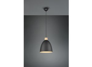 4017807503197 - Webmarketpoint - Küchenaufhängung Jagger Black Metal Insert Wood Trio Lighting