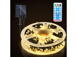 9412302787069 - 80M 800 led Solar Lichterkette IP44 8 Modi Innen Außen WeihnachtenParty Garten Hochzeit Wasserdicht Beleuchtung Deko Warmweiß - Hengda