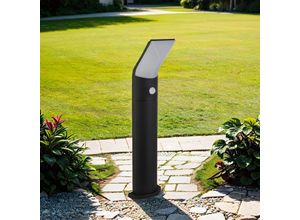 4255596670359 - Licht-erlebnisse - Pollerleuchte led Bewegungsmelder Aluminium 67 cm hoch IP54 Schwarz Weiß rund warmweiß 3000 k 4255596670359 - Licht-erlebnisse - Pollerleuchte led Bewegungsmelder Aluminium 67 cm hoch IP54 Schwarz Weiß rund warmweiß 3000 k
