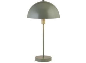 4255596675224 - Licht-erlebnisse - Nachttischleuchte Metall d 25 cm rund 462 cm Grün matt E14 Nachttischlampe