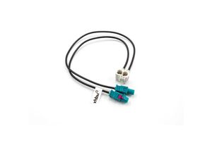 4065705490248 - vhbw Antenne Doppel-Fakra (B) Adapter kompatibel mit Audi   VW RNS 510 RNS-E Autoradio Auto - Adapter-Kabel 20 cm