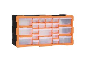 8720286058770 - Multi-Schubladen-Organizer mit 22 Schubladen 49x16x255 cm vidaXL - Orange