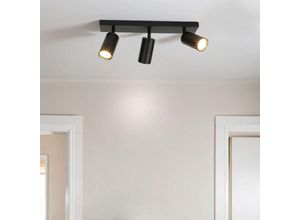 4255596686558 - Licht-erlebnisse - Deckenspot Metall GU10 verstellbar Schwarz 3-flammig länglich Spot Lampe Decke