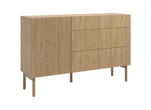 5902622543383 - Selsey Nolie - Sideboard mit 3 Schubladen Eichenholzoptik 140 cm