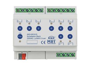 4251916130336 - Schaltaktor knx reg 6TE 8Ausg 16A 2500W Bussystem knx 230V AKS-081603 - Mdt Technologies