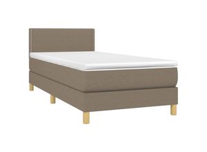 8720287451815 - Bonnevie - BoxspringbettSchlafzimmerbett mit Matratze Taupe 100x200 cm Stoff vidaXL821350