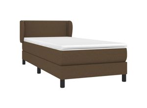 8720287400202 - Bonnevie - BoxspringbettSchlafzimmerbett mit Matratze Dunkelbraun 100x200 cm Stoff vidaXL