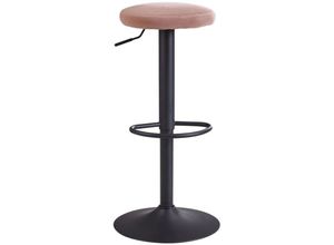 4250950299047 - Barhocker Samt Hocker ohne Lehne 58 - 79 cm Küchenhocker Stoff   Metall 100kg Design Barstuhl Tresenhocker Drehbar Bistrohocker - Finebuy