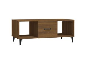 8720287086376 - Bonnevie - Couchtische Kaffeetisch Braun Eichen-Optik 102x50x40 cm Holzwerkstoff vidaXL