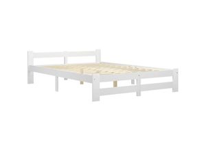 8720286289853 - MassivholzbettSchlafzimmerbettDoppelbett Weiß Kiefer 160x200 cm vidaXL